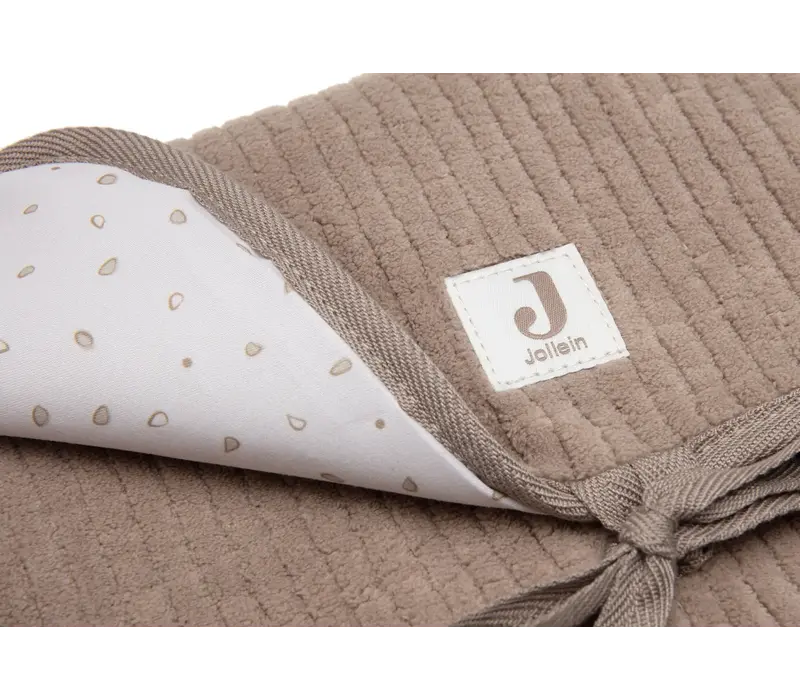 Jollein Verschoningsmat met Opbergvakken Cloudy Rib - Milky Coffee