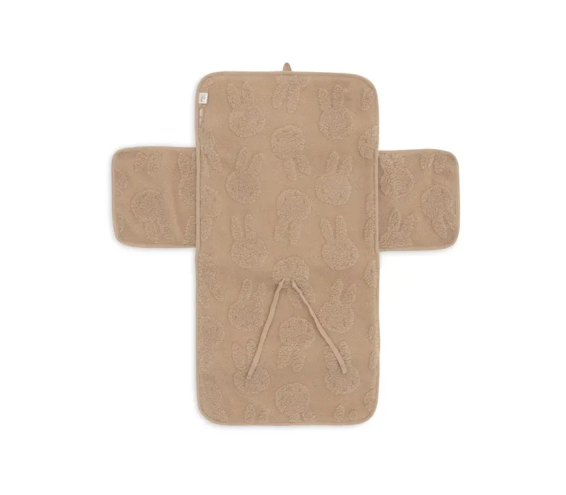 Jollein Verschoningsmat met Opbergvak Miffy Jacquard Teddy - Biscuit