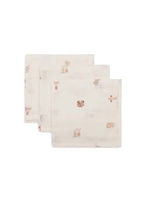 Jollein Jollein Hydrofiel Monddoekje 31x31cm - Animal Friends - 3 Stuks