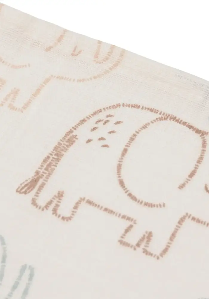 Jollein Hydrofiel Monddoekje 31x31cm - Elephant Tales - 3 Stuks