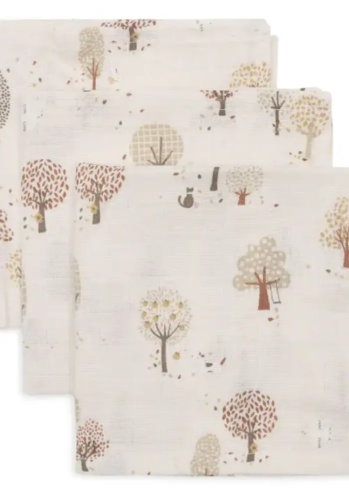 Jollein Hydrofiel Monddoekje 31x31cm - Tiny Park - 3 Stuks