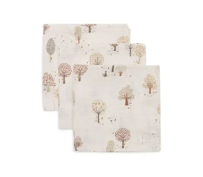 Jollein Hydrofiel Monddoekje 31x31cm - Tiny Park - 3 Stuks