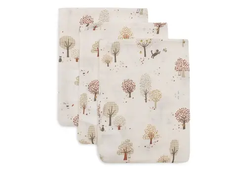 Jollein Jollein Hydrofiel Washandje 15x20cm - Tiny Park - 3 Stuks