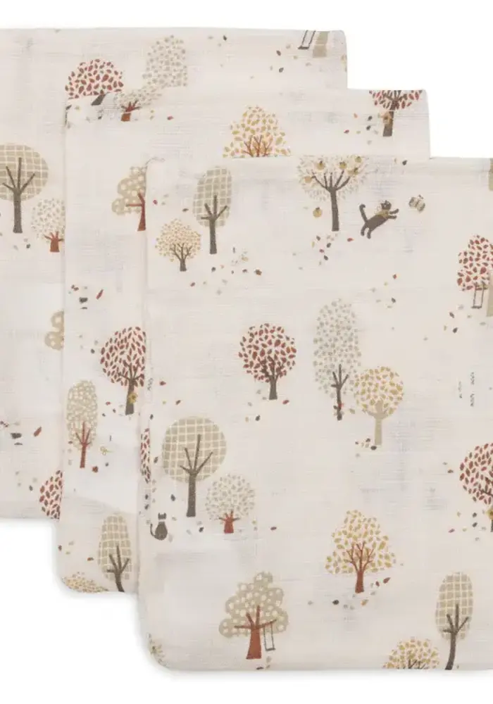 Jollein Hydrofiel Washandje 15x20cm - Tiny Park - 3 Stuks