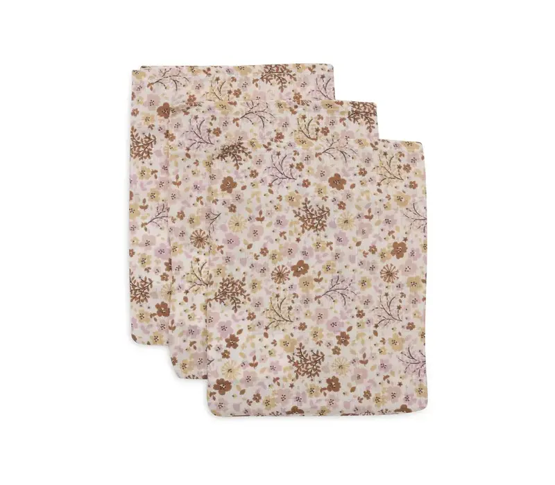 Jollein Hydrofiel Washandje 15x20cm - Flower Fairies - 3 Stuks