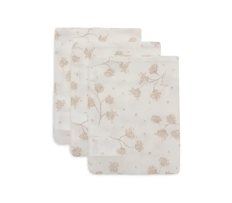 Jollein Hydrofiel Washandje 15x20cm - Leafy Dreams - 3 Stuks