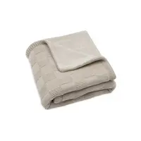 Jollein Deken Wieg 75x100cm Box Knit - Warm Sand/Velvet - GOTS
