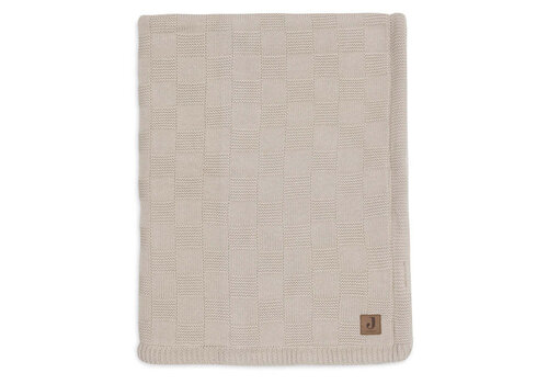 Jollein Jollein Deken Wieg 75x100cm Box Knit - Warm Sand/Velvet - GOTS