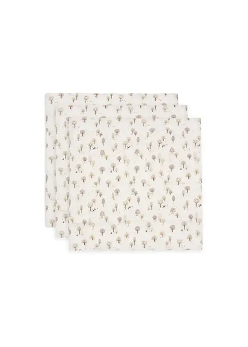 Jollein Jollein Hydrofiele Doek Small 70x70cm - Tiny Park - 3 Stuks