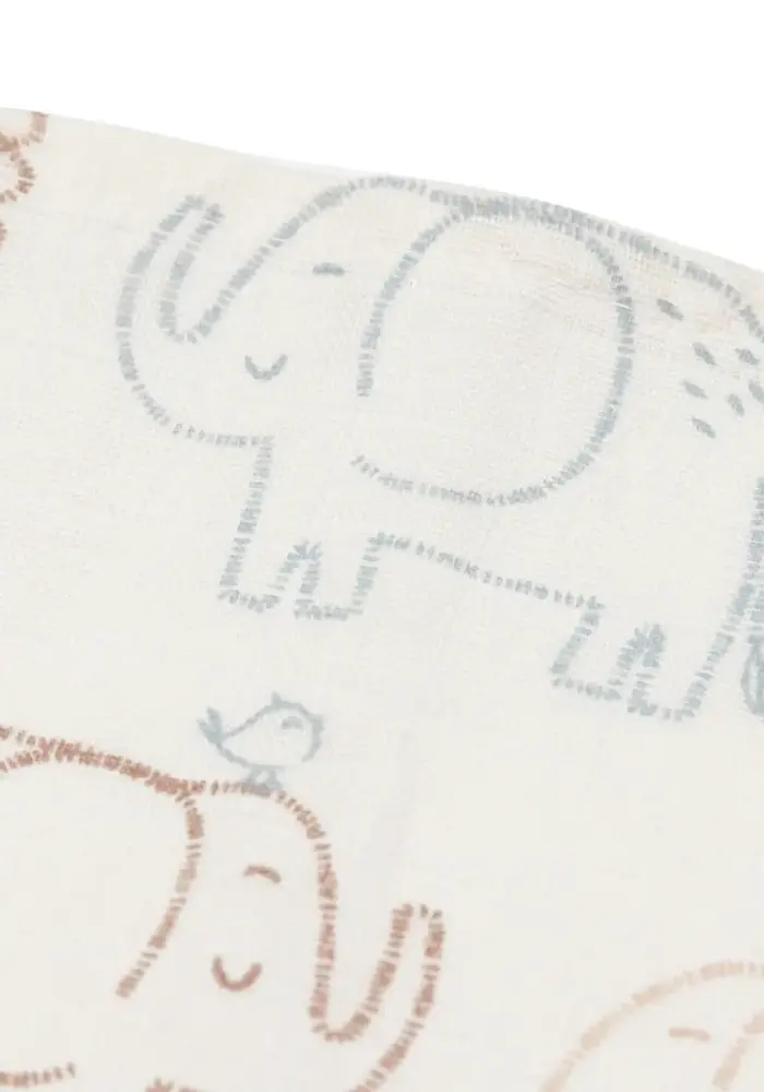 Jollein Hydrofiele Doek Small 70x70cm - Elephant Tales - 3 Stuks