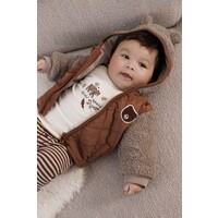 Feetje Bouclé jasje met capuchon - Wild World Bruin