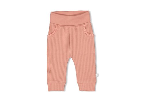 Feetje Feetje Broek ajour rib - Morning Sun Roze