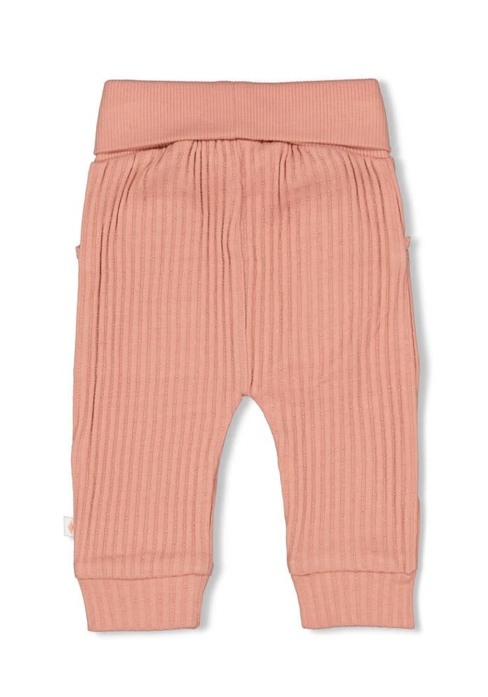Feetje Broek ajour rib - Morning Sun Roze