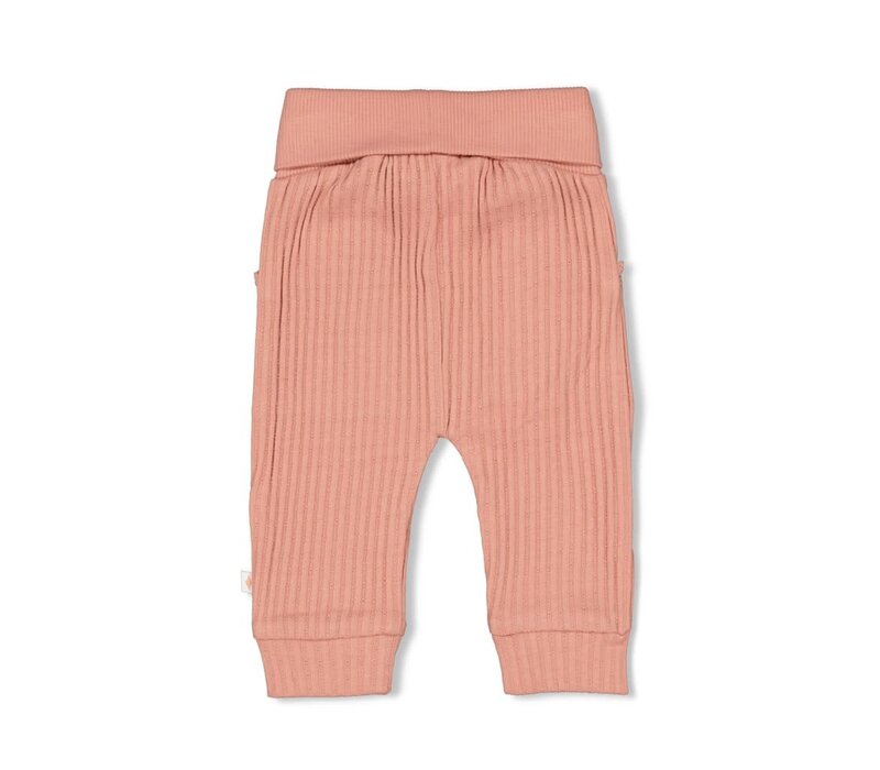 Feetje Broek ajour rib - Morning Sun Roze
