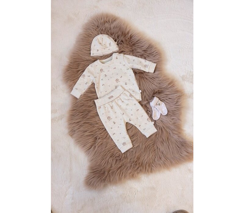 Feetje Broek AOP - Fall Favorites Offwhite melange