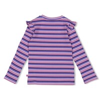 Jubel Longsleeve rib met streep - Wild Soul Violet
