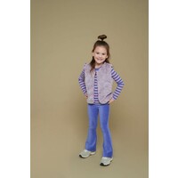 Jubel Longsleeve rib met streep - Wild Soul Violet