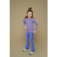 Jubel Longsleeve rib met streep - Wild Soul Violet