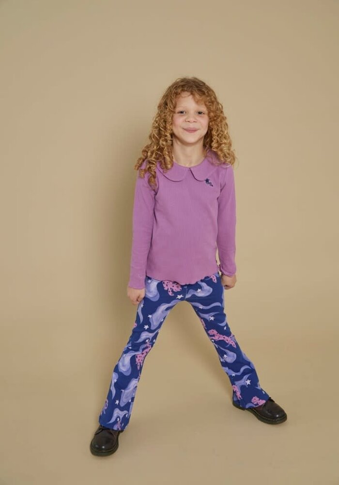 Jubel Flared broek AOP - Wild Soul Indigo