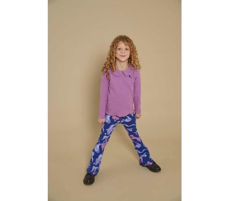 Jubel Flared broek AOP - Wild Soul Indigo