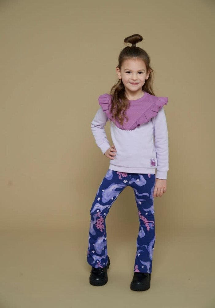 Jubel Flared broek AOP - Wild Soul Indigo