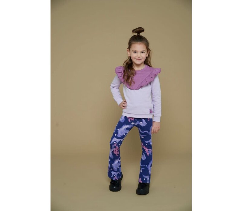 Jubel Flared broek AOP - Wild Soul Indigo