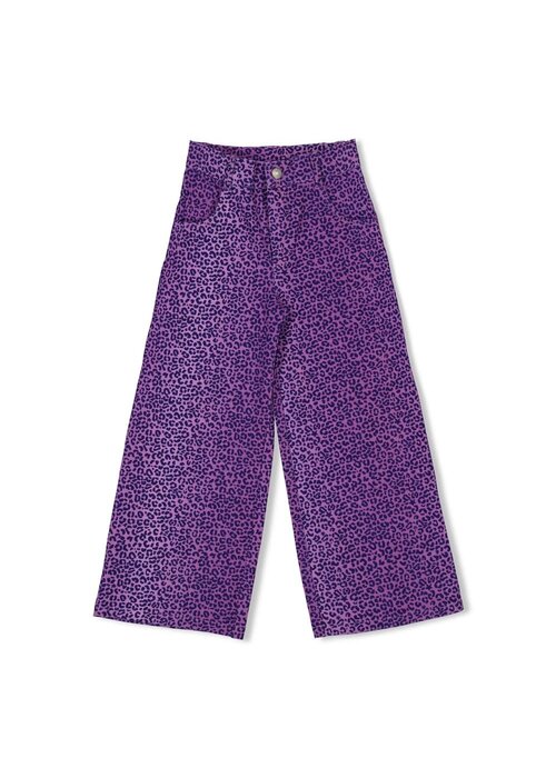 Jubel Jubel Flared broek AOP - Wild Soul l.Lila