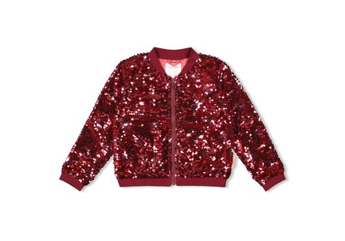 Jubel Jubel Pailetten bomberjack - Queen Of Hearts Bordeaux