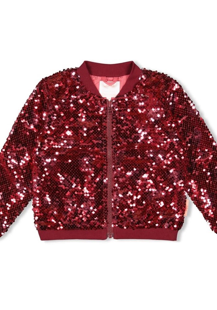 Jubel Pailetten bomberjack - Queen Of Hearts Bordeaux