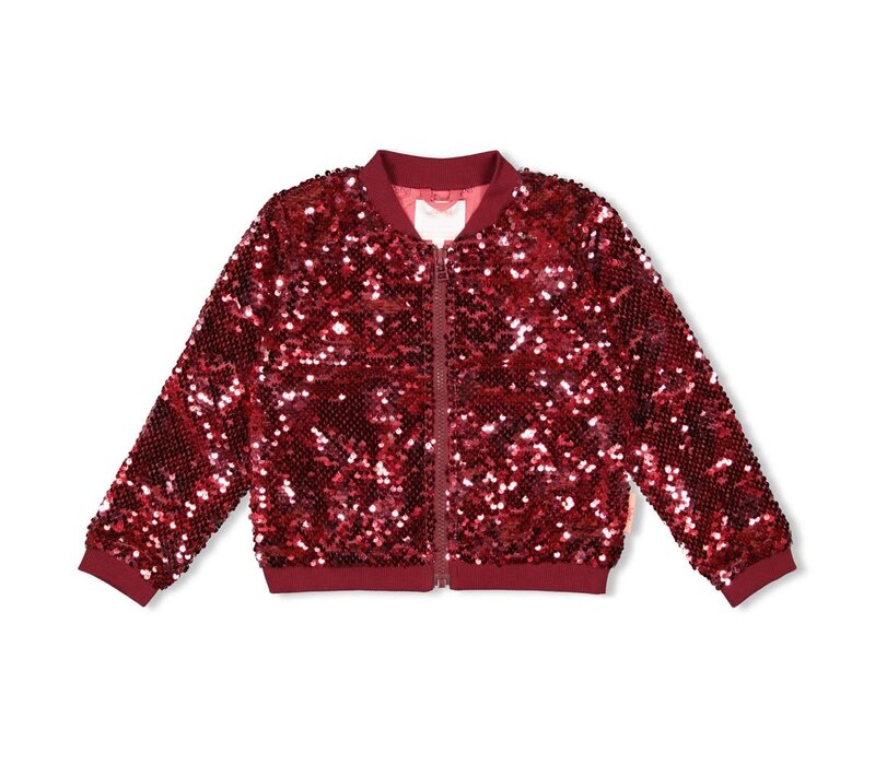 Jubel Pailetten bomberjack - Queen Of Hearts Bordeaux