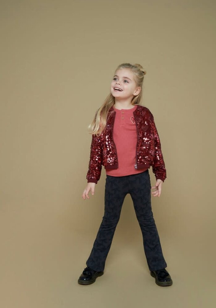 Jubel Pailetten bomberjack - Queen Of Hearts Bordeaux