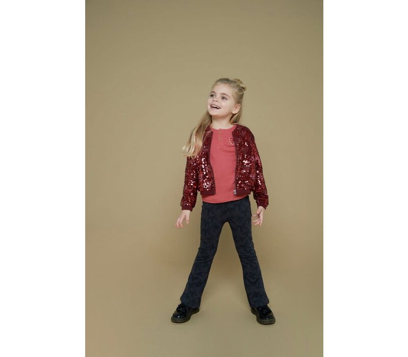 Jubel Pailetten bomberjack - Queen Of Hearts Bordeaux
