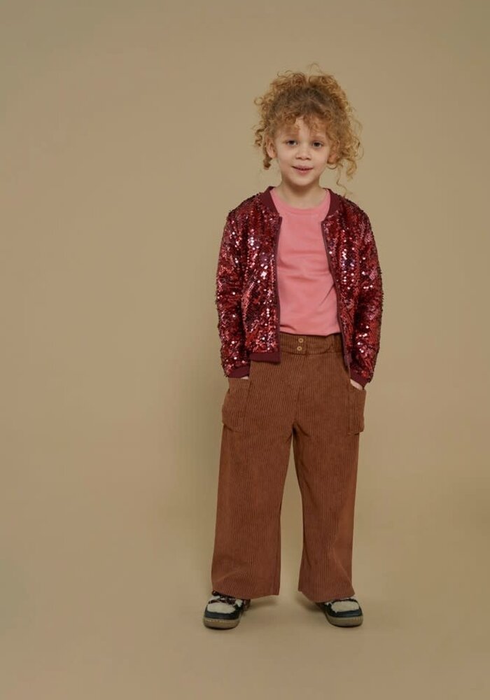 Jubel Pailetten bomberjack - Queen Of Hearts Bordeaux