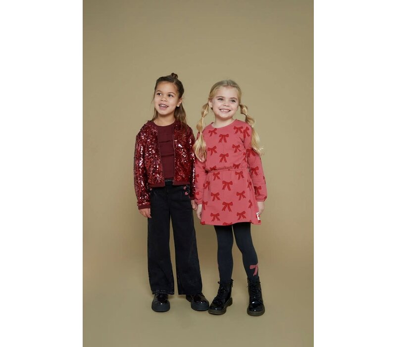 Jubel Pailetten bomberjack - Queen Of Hearts Bordeaux