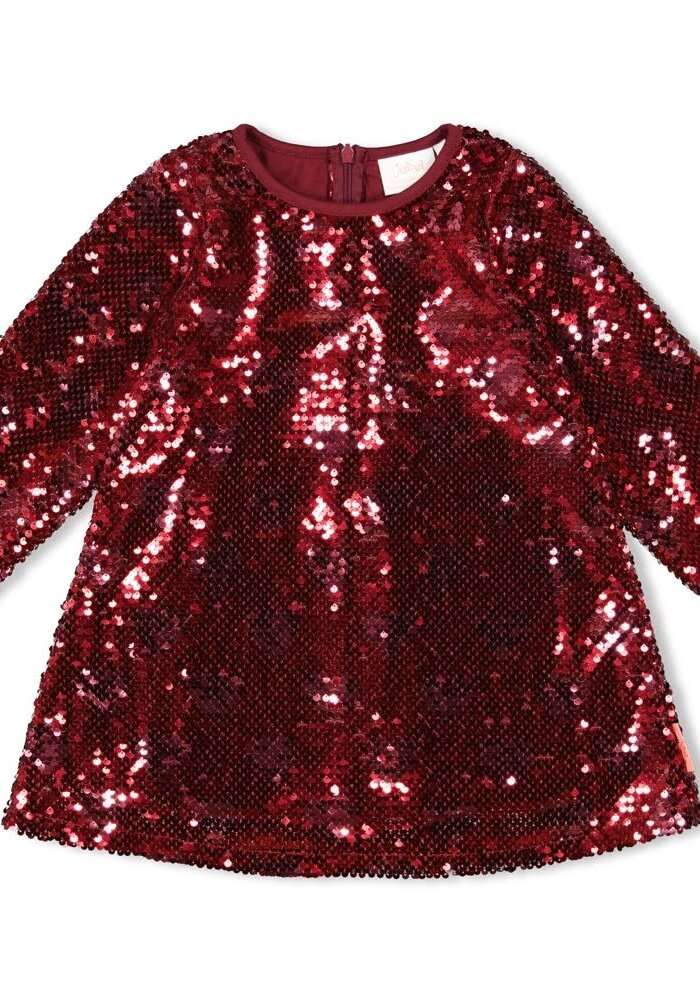 Jubel Pailetten jurk - Queen Of Hearts Bordeaux