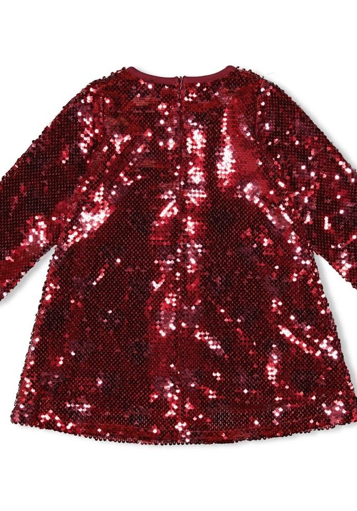 Jubel Pailetten jurk - Queen Of Hearts Bordeaux