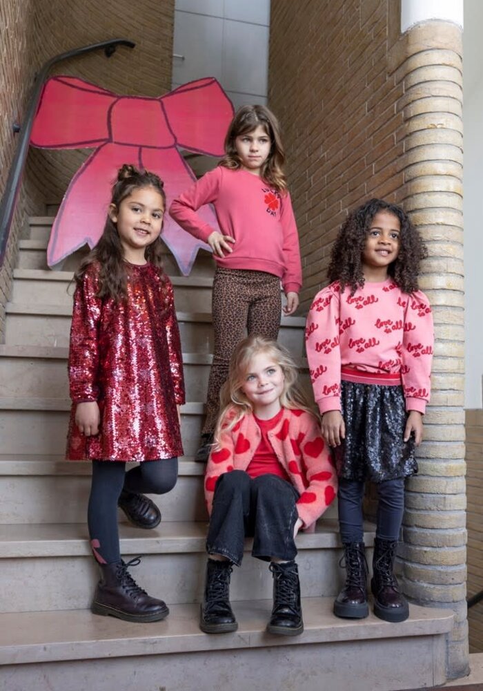 Jubel Pailetten jurk - Queen Of Hearts Bordeaux