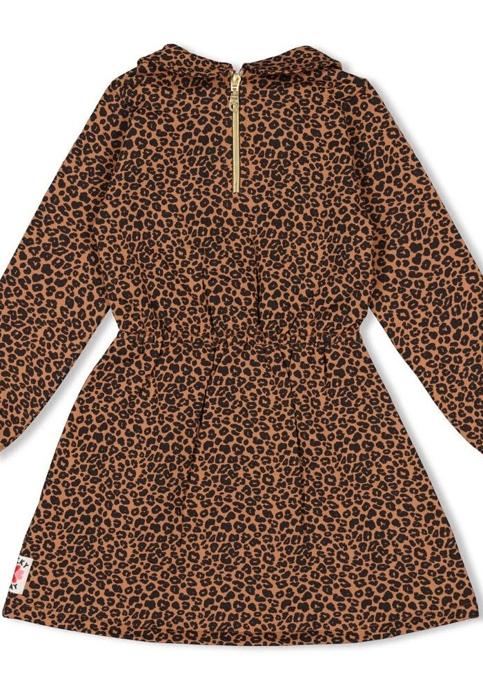 Jubel Jurk AOP - Queen Of Hearts Bruin