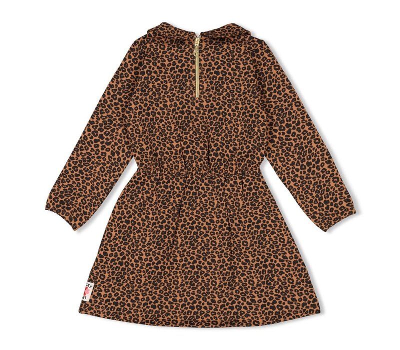 Jubel Jurk AOP - Queen Of Hearts Bruin