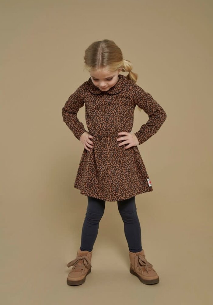 Jubel Jurk AOP - Queen Of Hearts Bruin