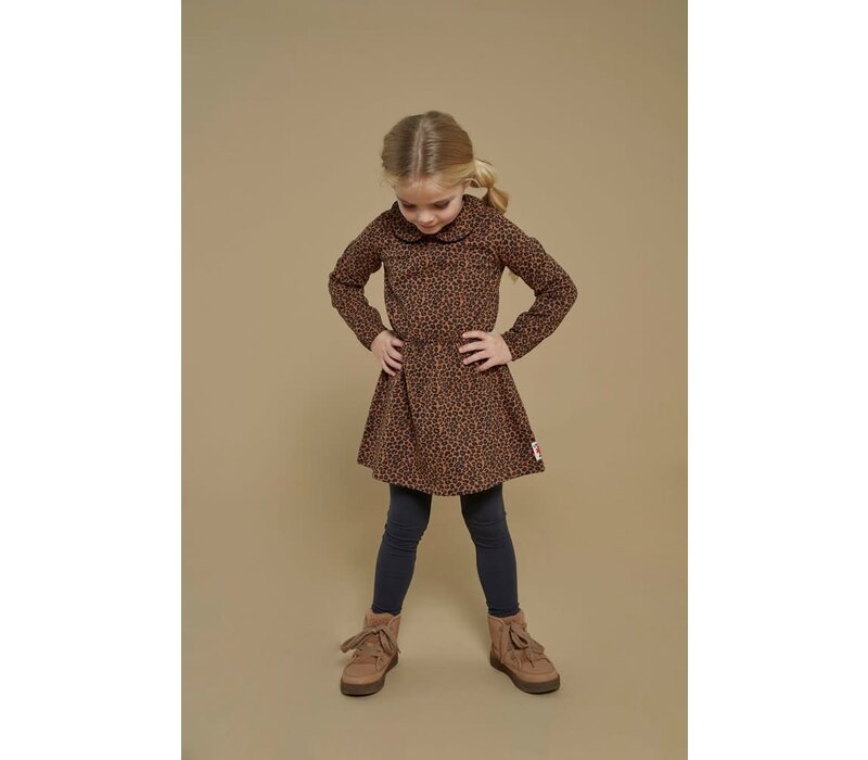 Jubel Jurk AOP - Queen Of Hearts Bruin