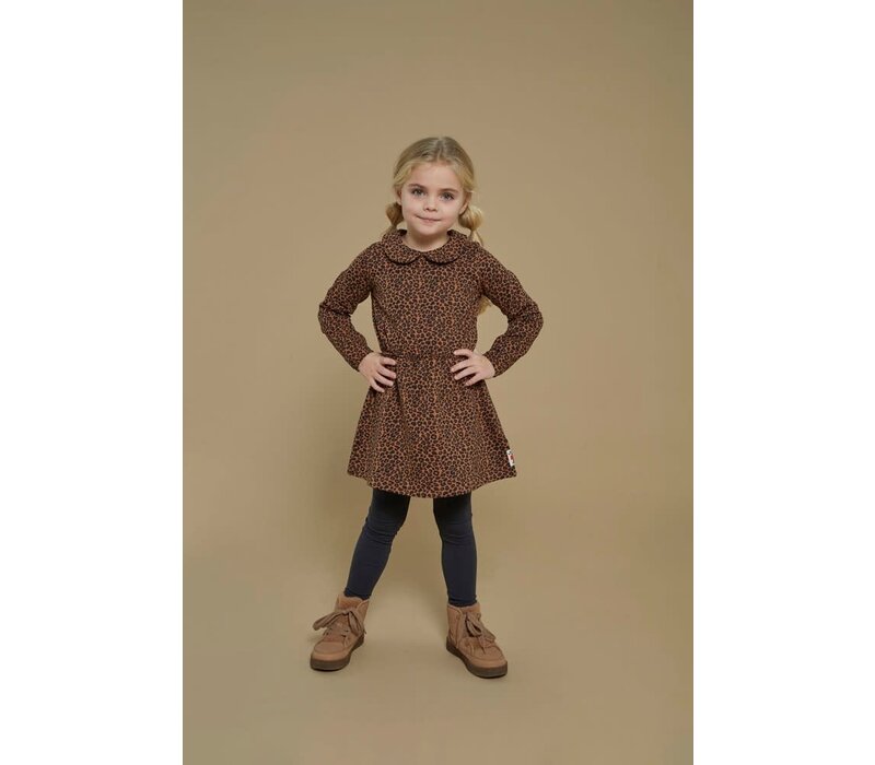 Jubel Jurk AOP - Queen Of Hearts Bruin