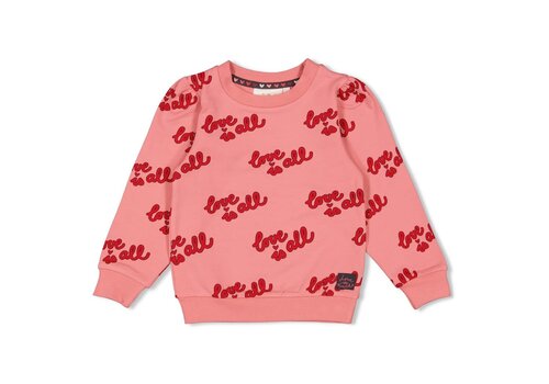 Jubel Jubel Sweater AOP - Queen Of Hearts l.Roze