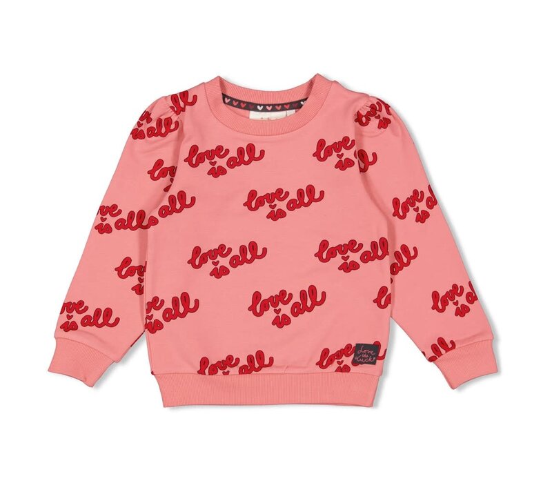 Jubel Sweater AOP - Queen Of Hearts l.Roze