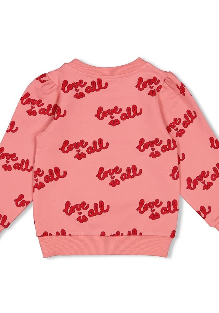 Jubel Sweater AOP - Queen Of Hearts l.Roze