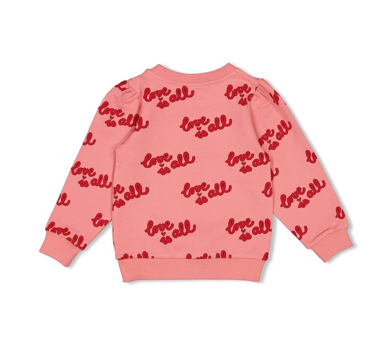 Jubel Sweater AOP - Queen Of Hearts l.Roze