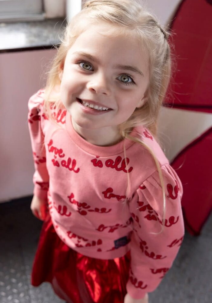 Jubel Sweater AOP - Queen Of Hearts l.Roze