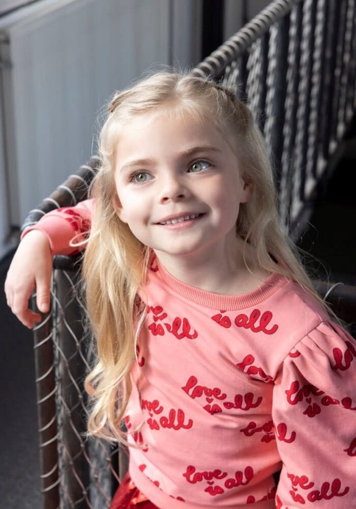 Jubel Sweater AOP - Queen Of Hearts l.Roze