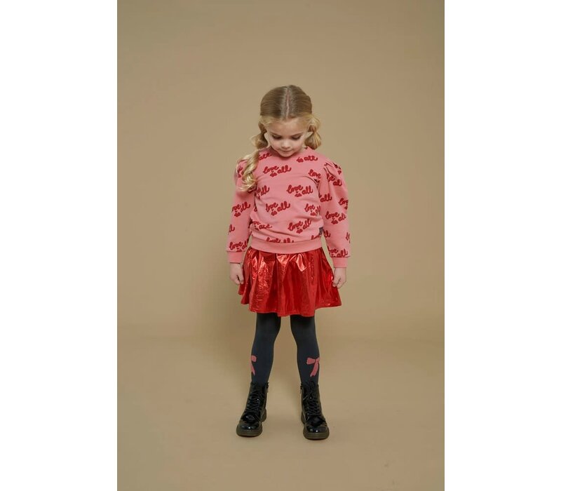 Jubel Sweater AOP - Queen Of Hearts l.Roze