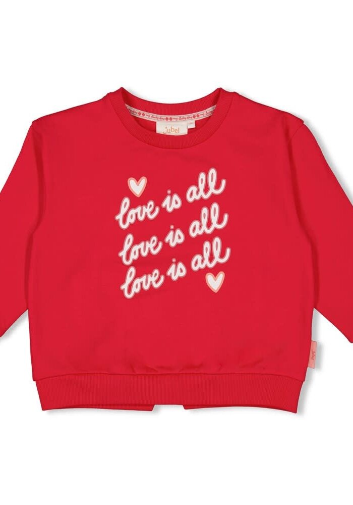 Jubel Sweater - Queen Of Hearts Rood